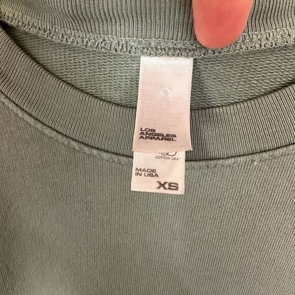 Los Angeles Apparel sage green crewneck sweater - Picture 3 of 5
